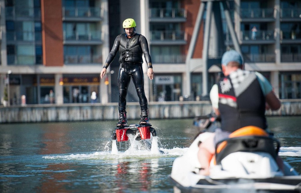 Flyboarding on the River Thames