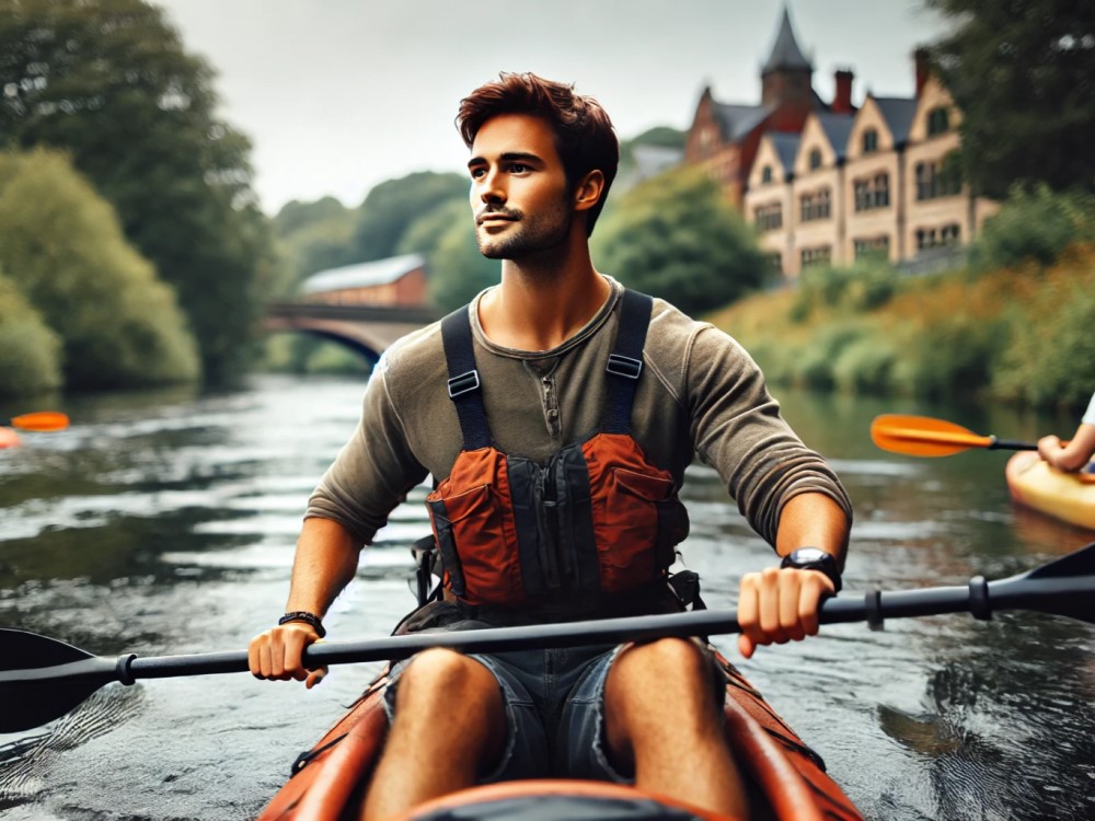 Kayaking on the River Irwell