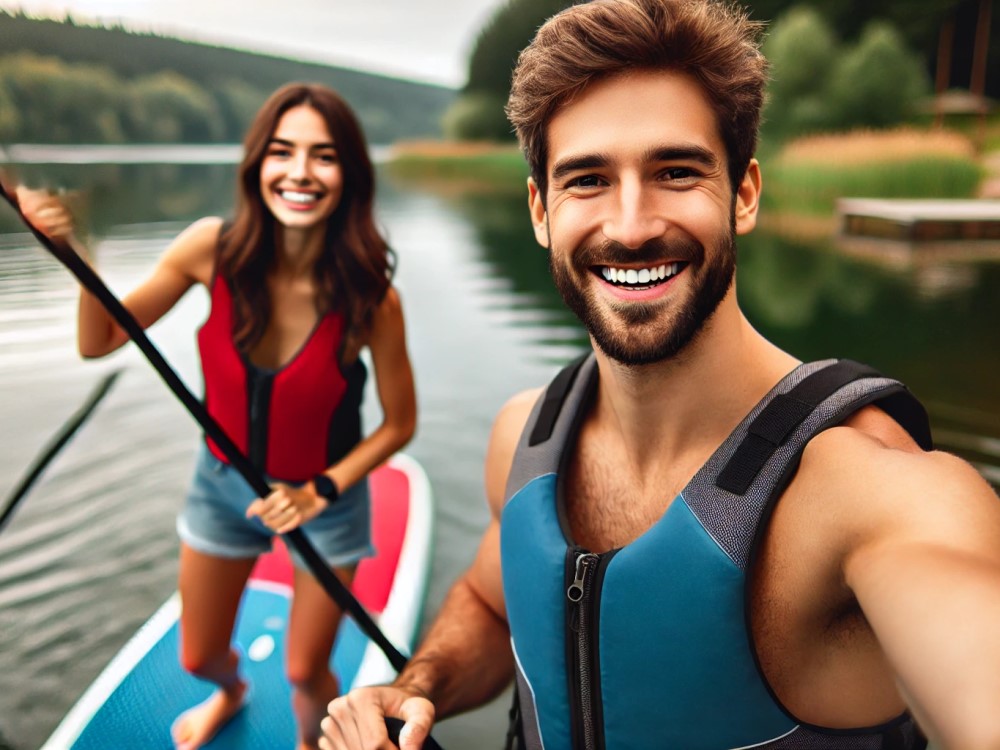 Paddleboarding on White Rock Lake