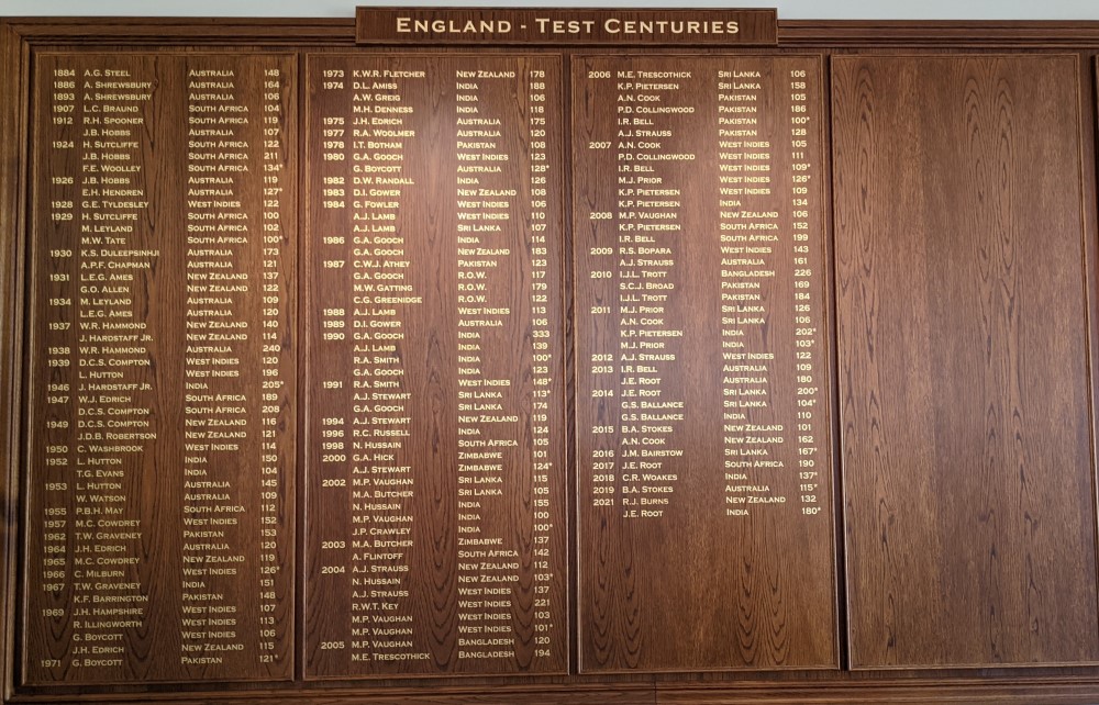 The Long Room and Honours Boards