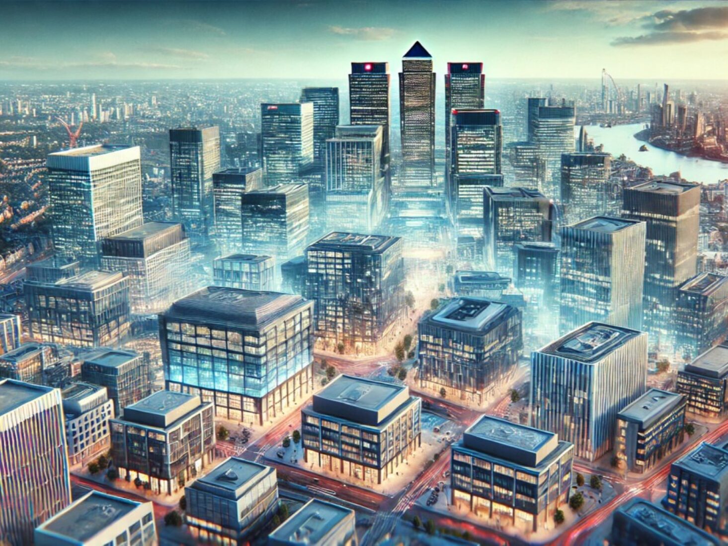 Tech and Business Scene in Canary Wharf