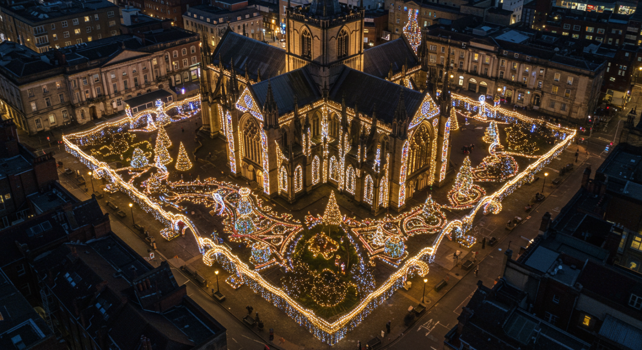 5. Cathedral Square (St Philip’s) Elegance in Lights